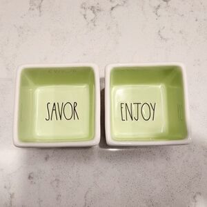 Rae Dunn Artisan Collection SAVOR & ENJOY Mini Serving Bowls